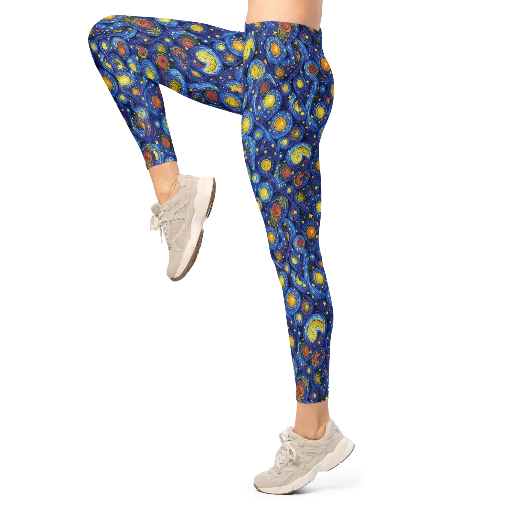 Cosmic Whirl on Leggings — Left