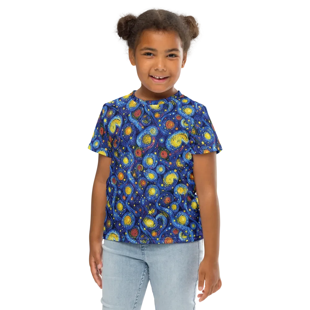 Cosmic Whirl on Kids Crew Neck T-Shirt — Front