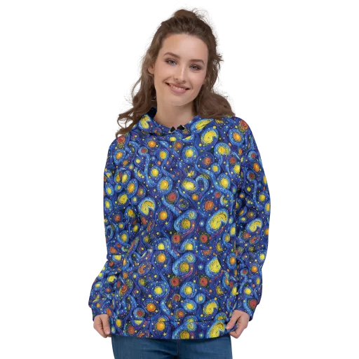 Cosmic Whirl on a Hoodie