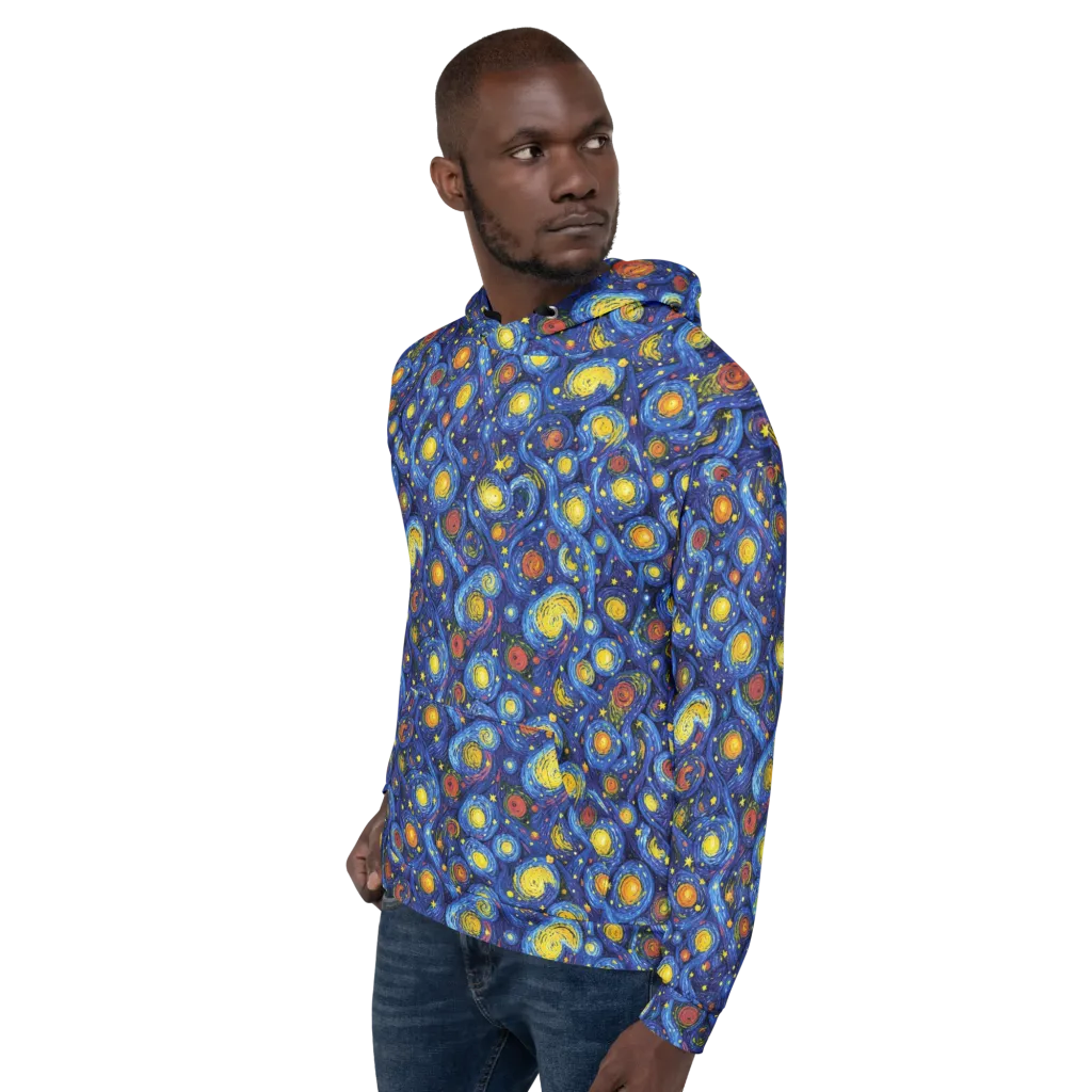 Cosmic Whirl on Hoodie — Left