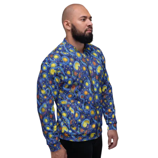 Cosmic Whirl on a Bomber Jacket