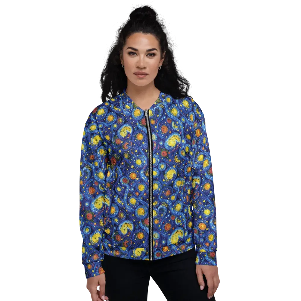 Cosmic Whirl on Bomber Jacket — Front