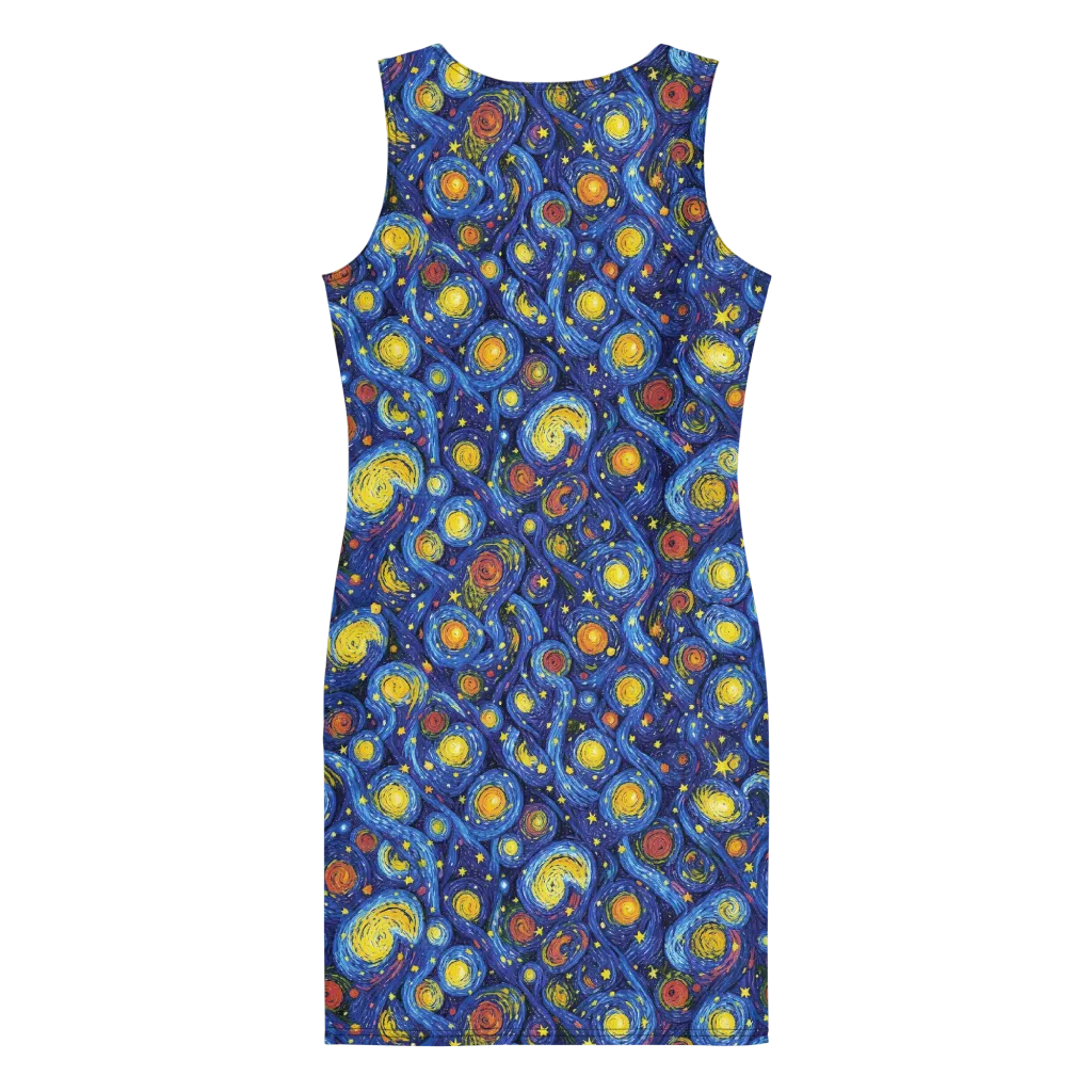 Cosmic Whirl on Bodycon Dress — Back