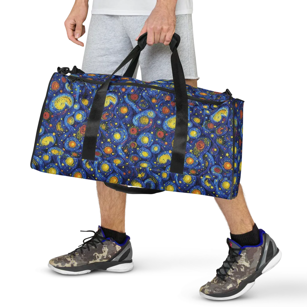 Cosmic Whirl on Duffle Bag — Front