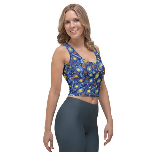 Cosmic Whirl on a Crop Top