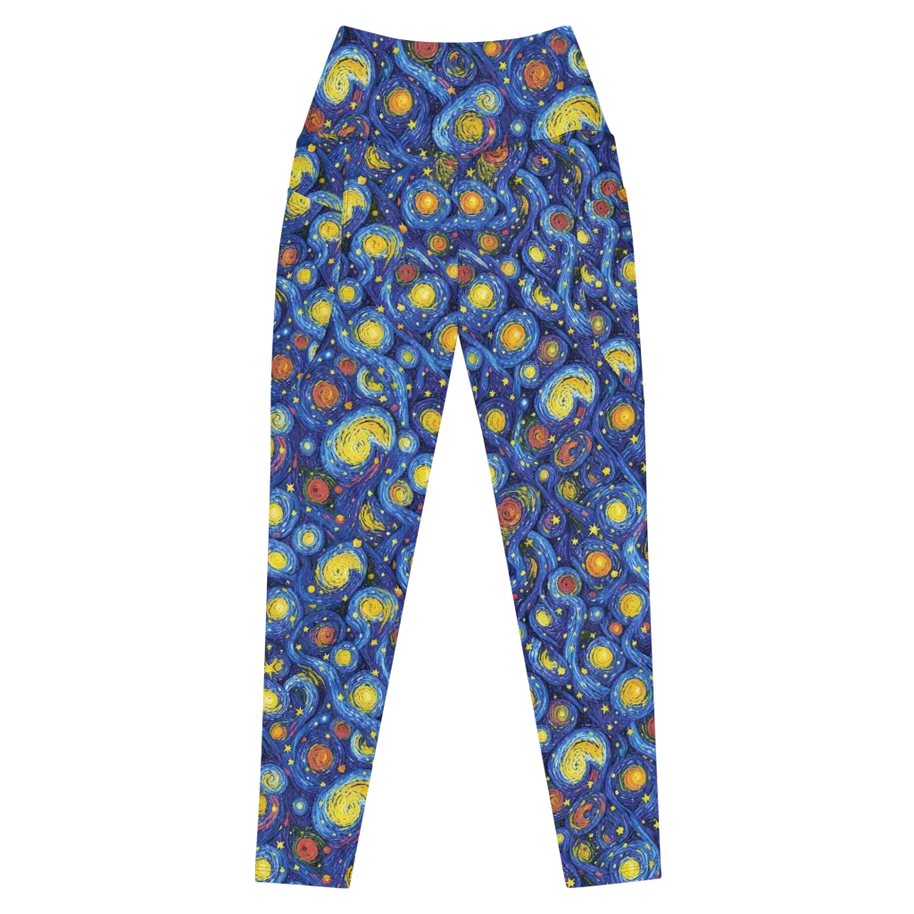 Cosmic Whirl on Leggings with Pockets — Front