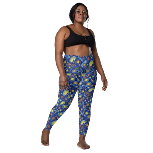 Cosmic Whirl on a Leggings with Pockets