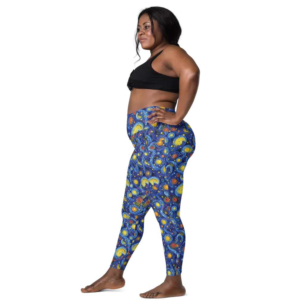 Cosmic Whirl on Leggings with Pockets — Left