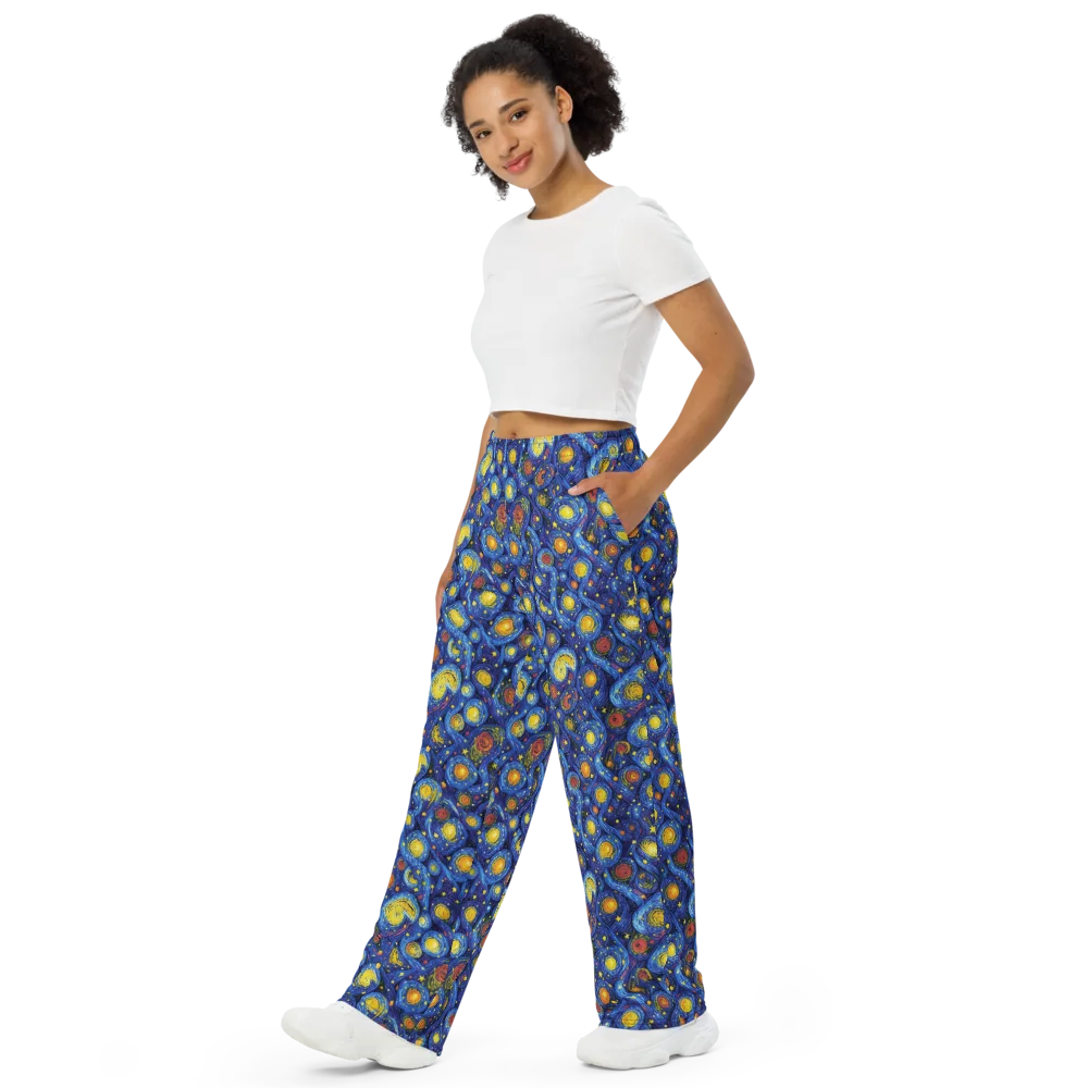 Cosmic Whirl on Wide-Leg Pants — Left Front
