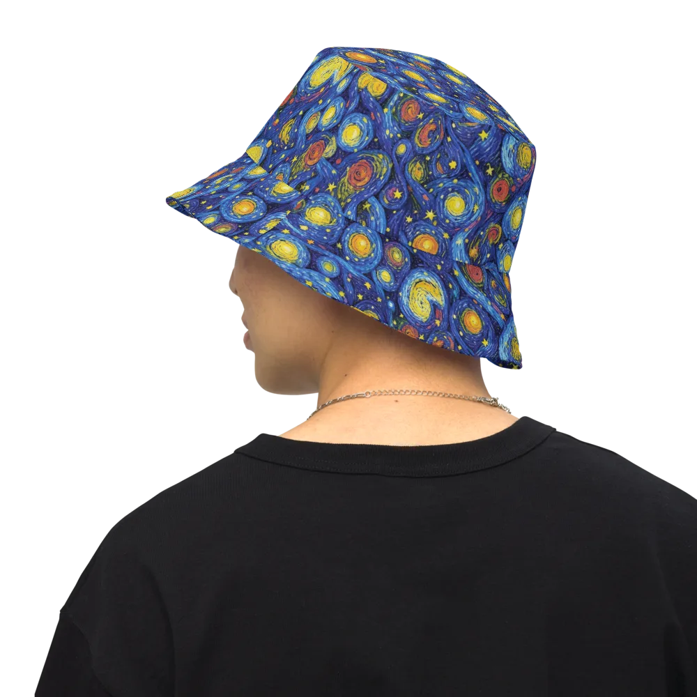 Cosmic Whirl on Reversible Bucket Hat — Back Inside