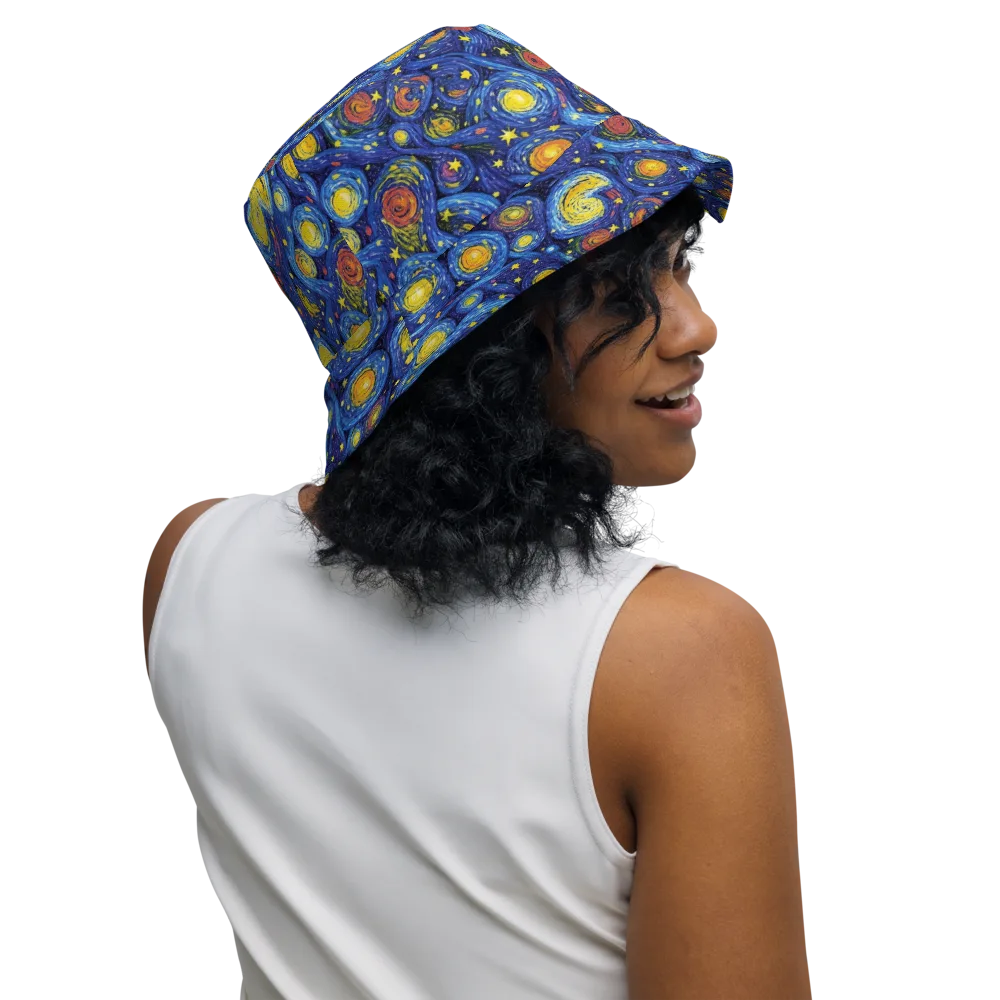 Cosmic Whirl on Reversible Bucket Hat — Right Outside