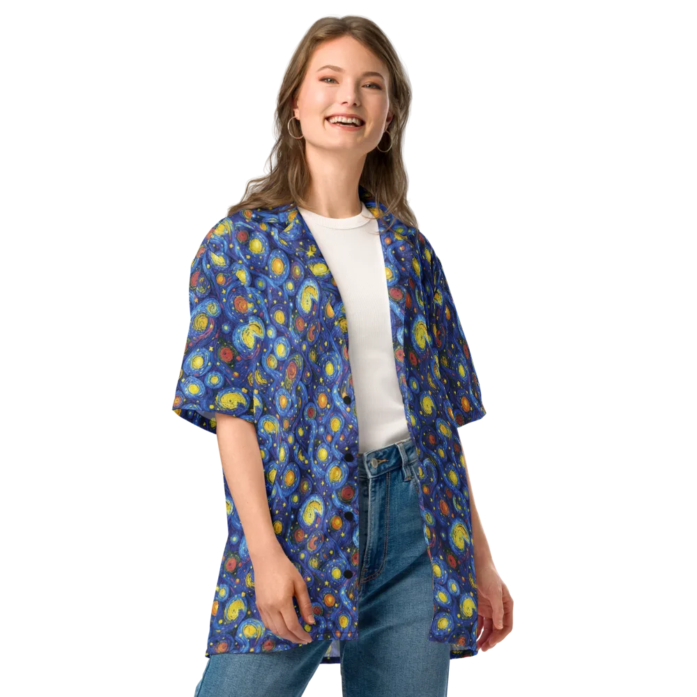 Cosmic Whirl on Button Shirt — Front