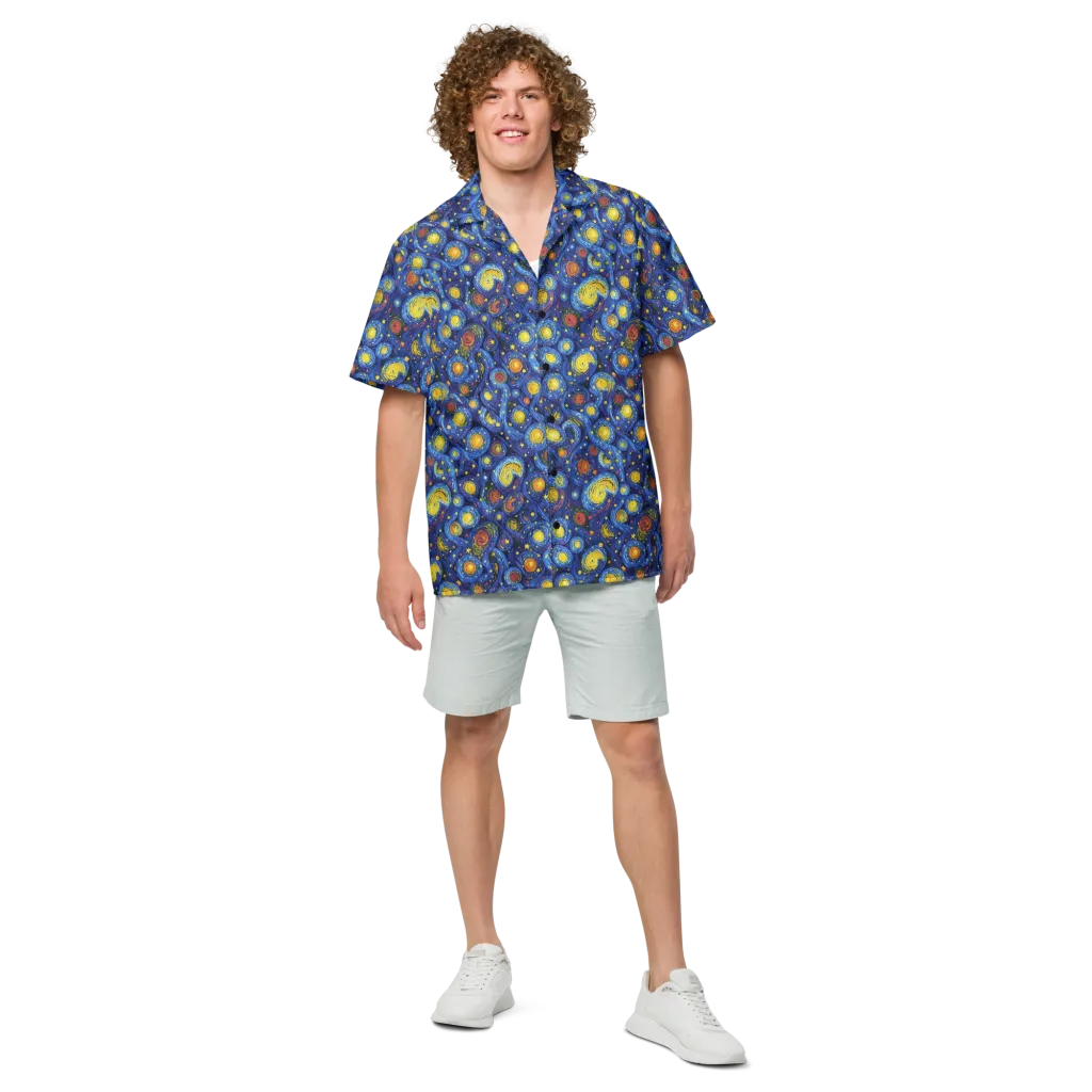 Cosmic Whirl on Button Shirt — Front