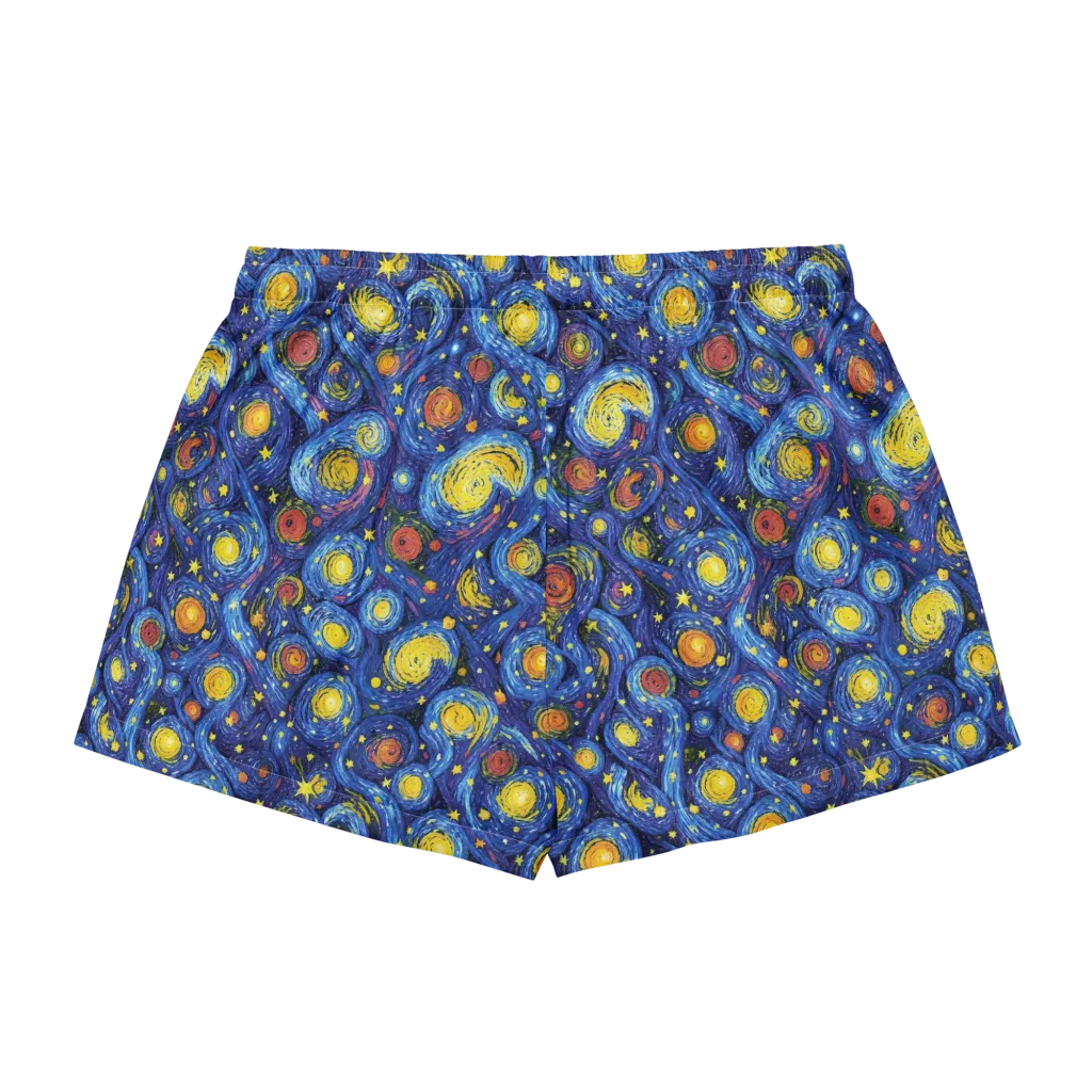 Cosmic Whirl on Women's Pajama Shorts — Back