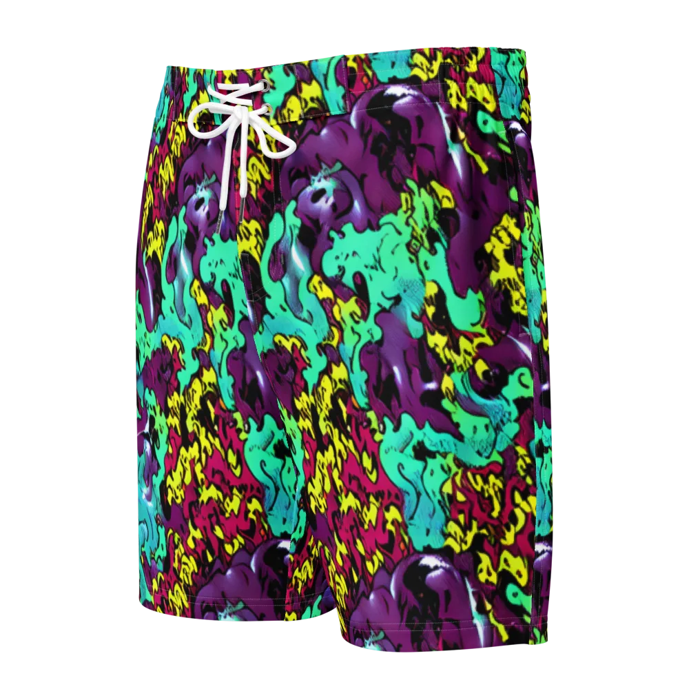 Electric Jurassic on Men's Board Shorts — Front
