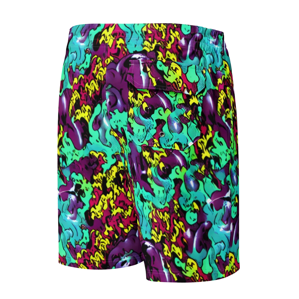 Electric Jurassic on Men's Board Shorts — Back