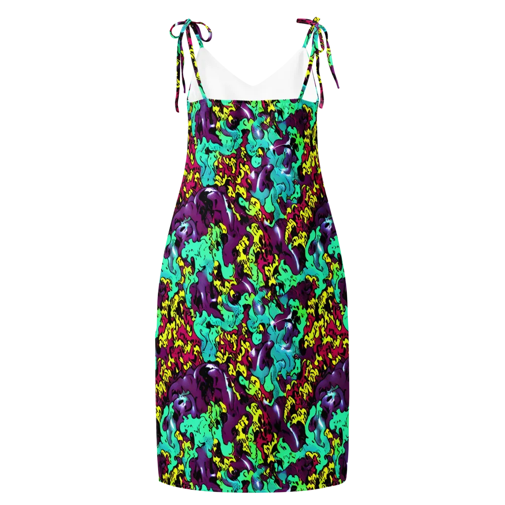 Electric Jurassic on Slip Dress — Back