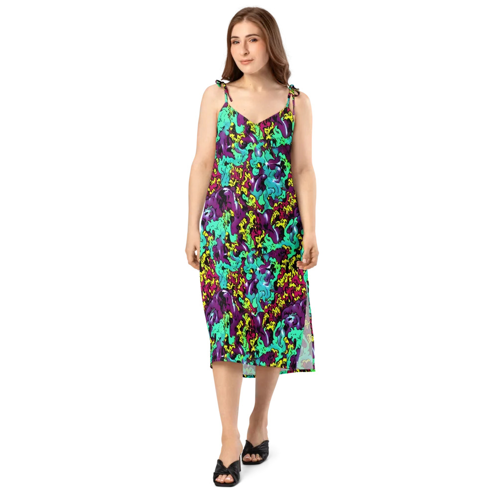 Electric Jurassic on Slip Dress — Front