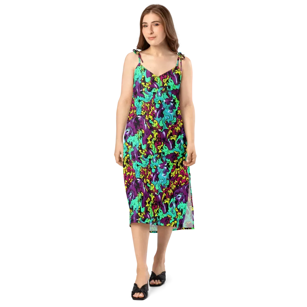 Electric Jurassic on Slip Dress — Front