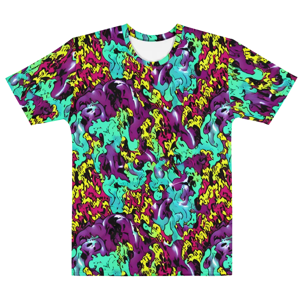 Electric Jurassic on Men's Cotton Crew Neck T-Shirt — Front