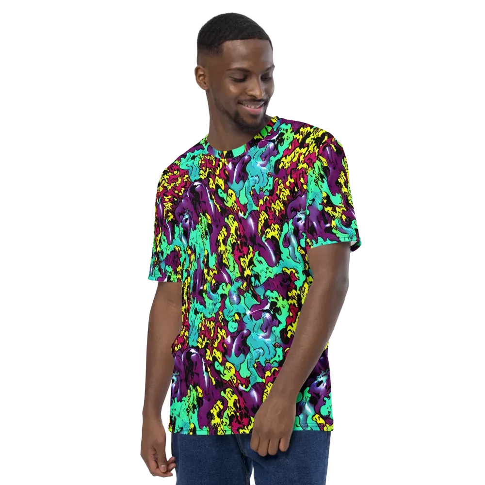 Electric Jurassic on Men's Crew Neck T-Shirt — Left