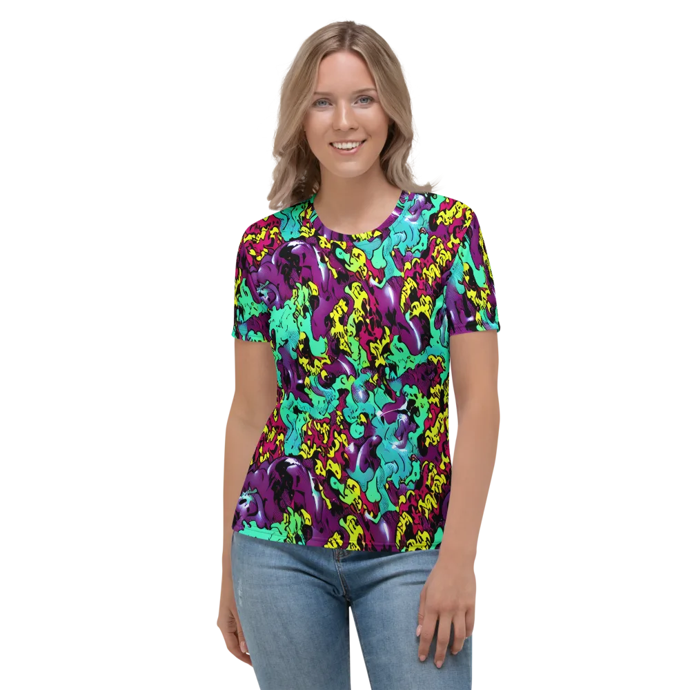 Electric Jurassic on Women's Crew Neck T-Shirt — Front