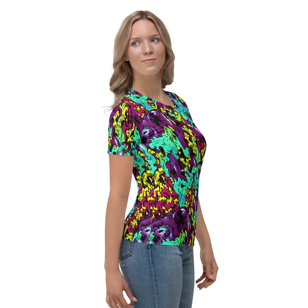 Electric Jurassic on Women's Crew Neck T-Shirt — Right