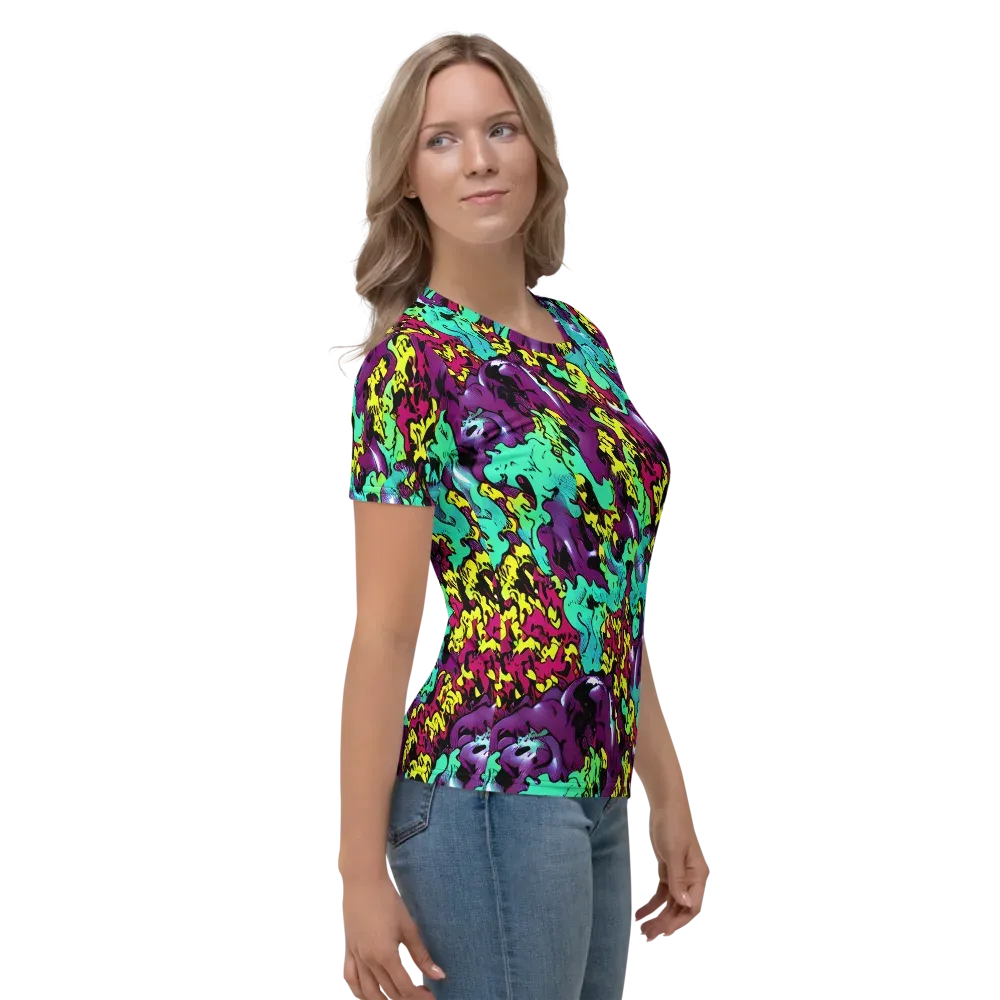 Electric Jurassic on Women's Crew Neck T-Shirt — Right
