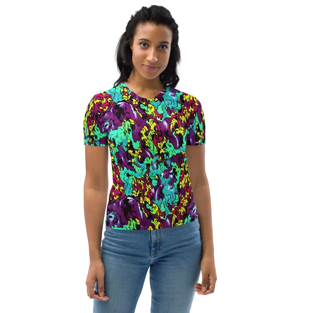 Electric Jurassic on Women's Crew Neck T-Shirt — Front