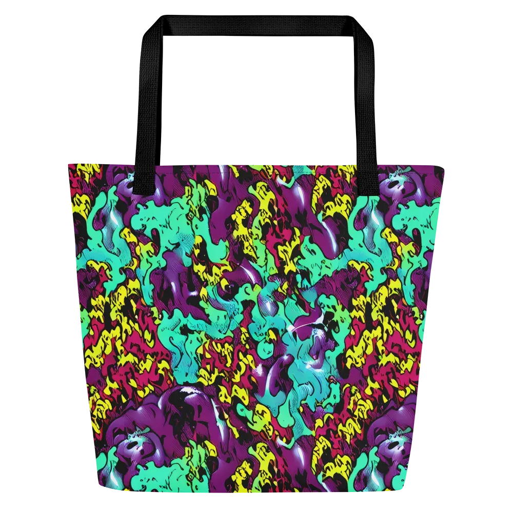 Electric Jurassic on Large Tote Bag W/ Pocket — Front
