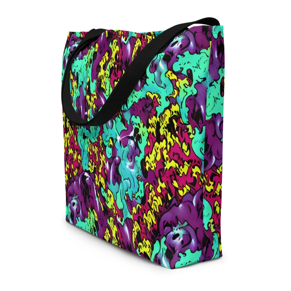Electric Jurassic on Large Tote Bag W/ Pocket — Front