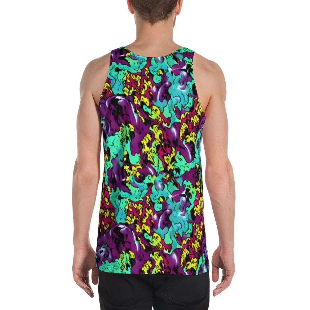 Electric Jurassic on Men's Tank Top — Back