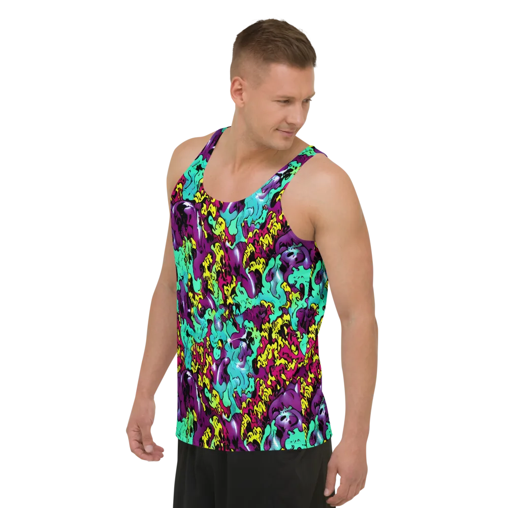 Electric Jurassic on Men's Tank Top — Left Front