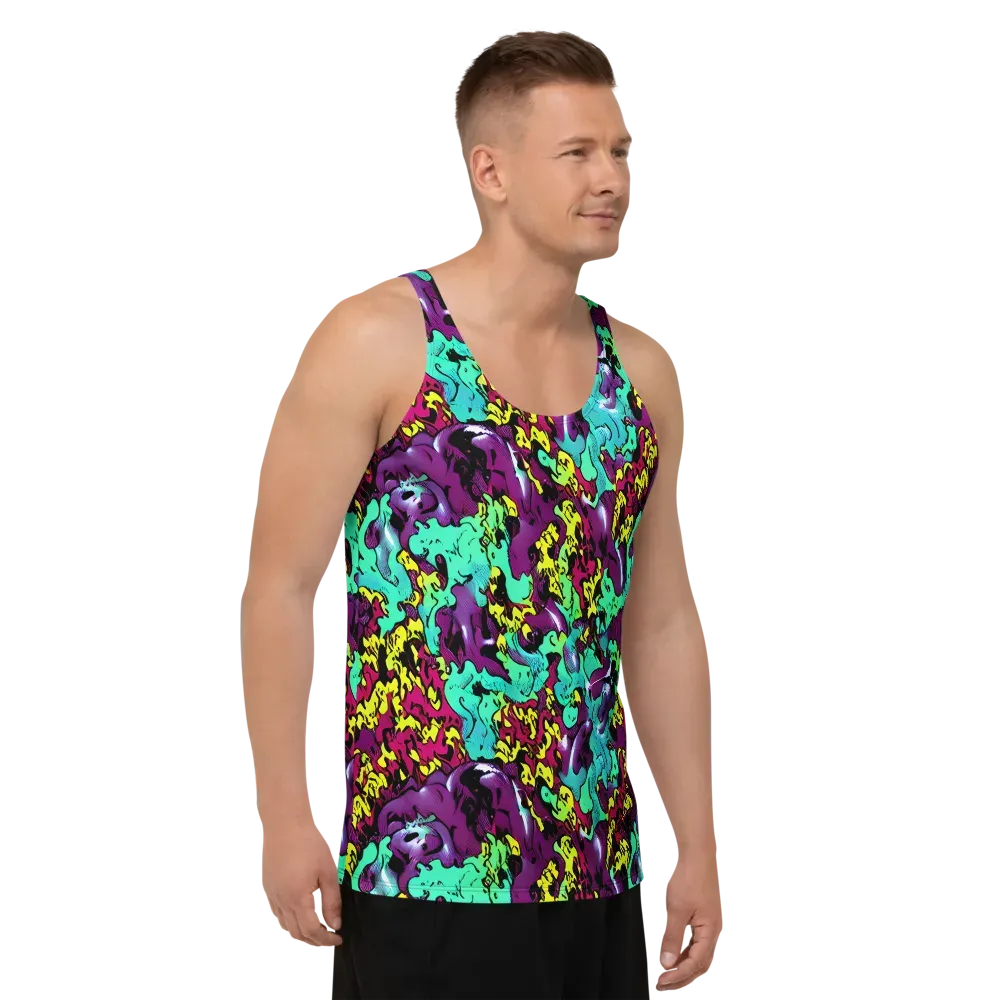 Electric Jurassic on Men's Tank Top — Right Front