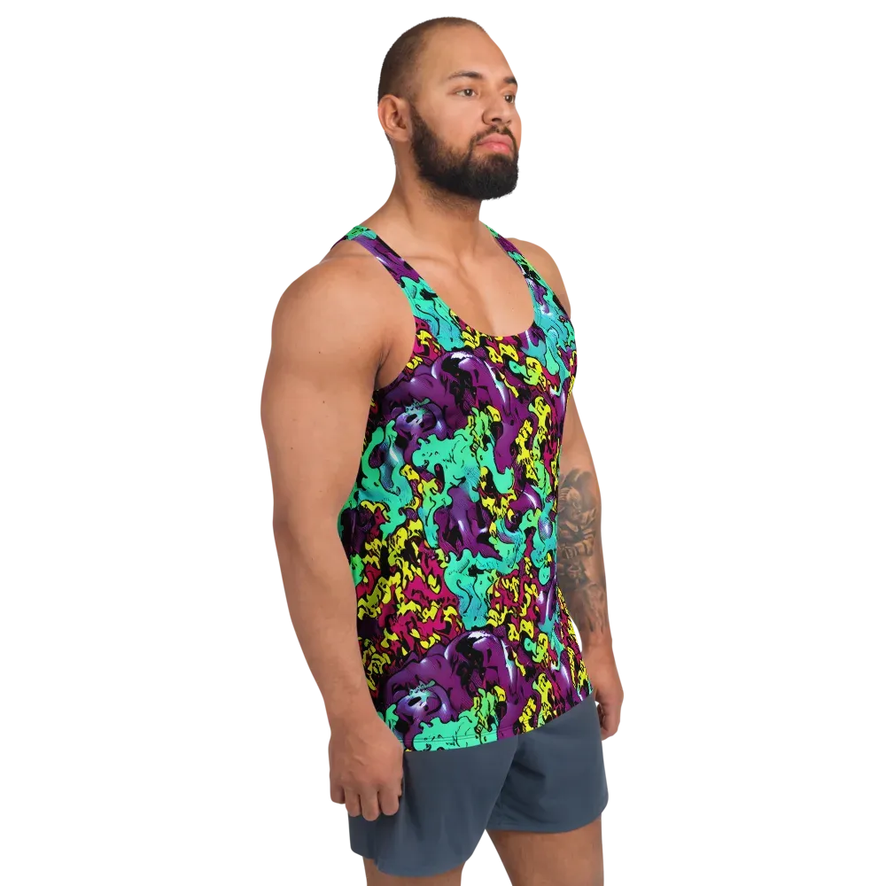 Electric Jurassic on Men's Tank Top — Right Front