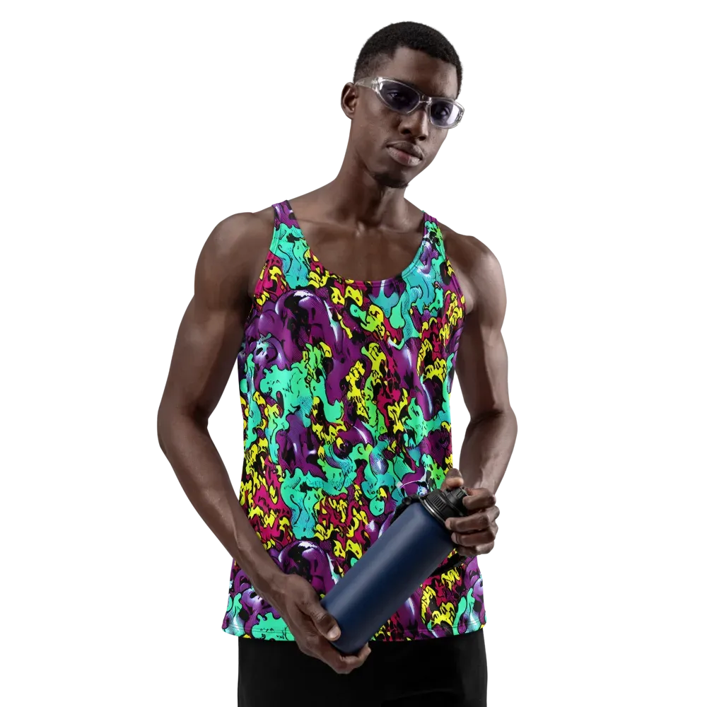 Electric Jurassic on Men's Tank Top — Front