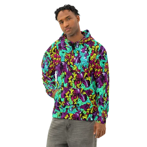 Electric Jurassic on a Cotton Hoodie