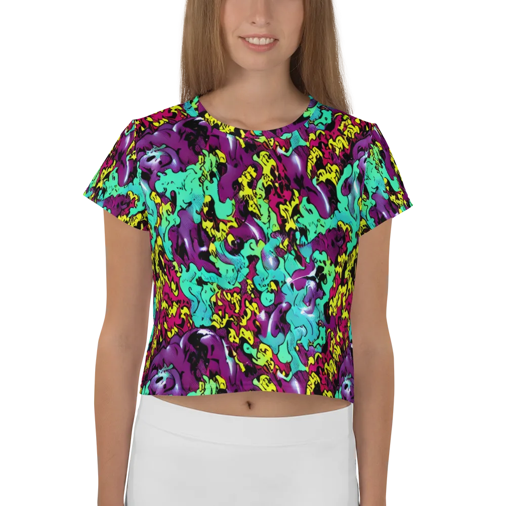 Electric Jurassic on Crop Tee — Front