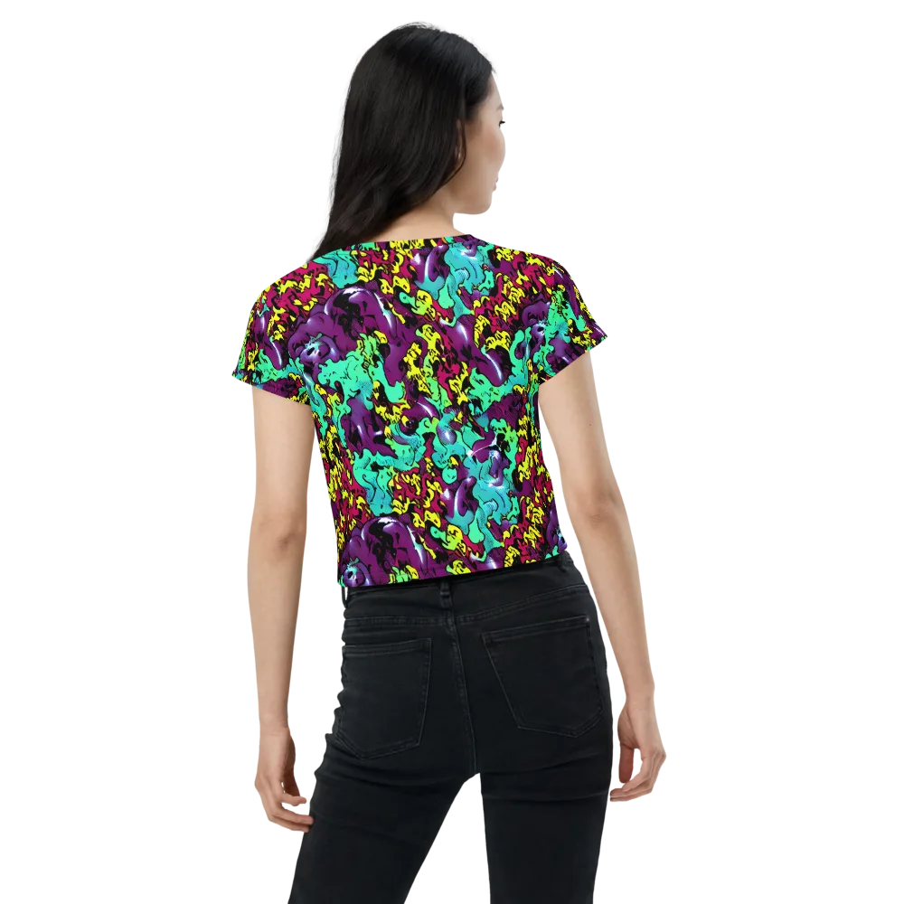Electric Jurassic on Crop Tee — Back