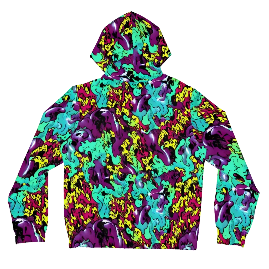 Electric Jurassic on Women's Full-Zip Hoodie — Back