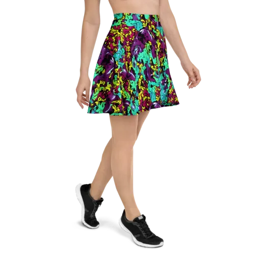 Electric Jurassic on a Skater Skirt