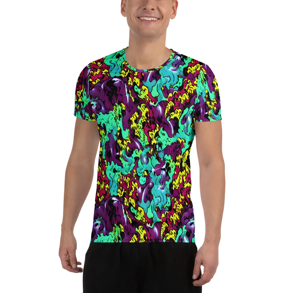 Electric Jurassic on Men's Athletic T-Shirt — Front