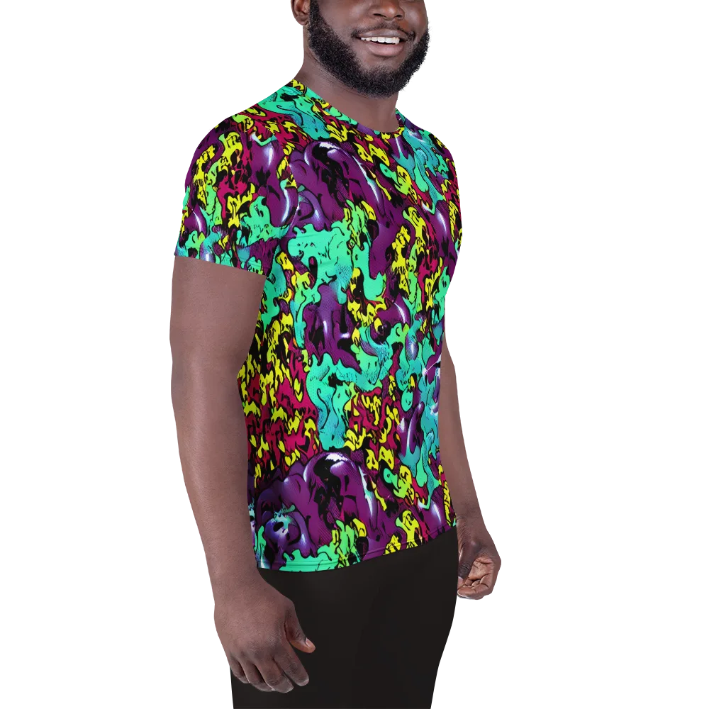 Electric Jurassic on Men's Athletic T-Shirt — Right