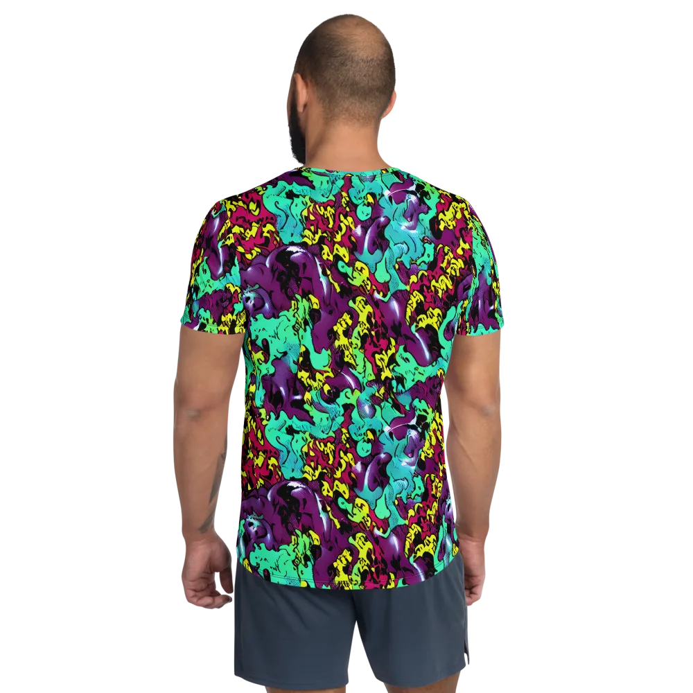 Electric Jurassic on Men's Athletic T-Shirt — Back