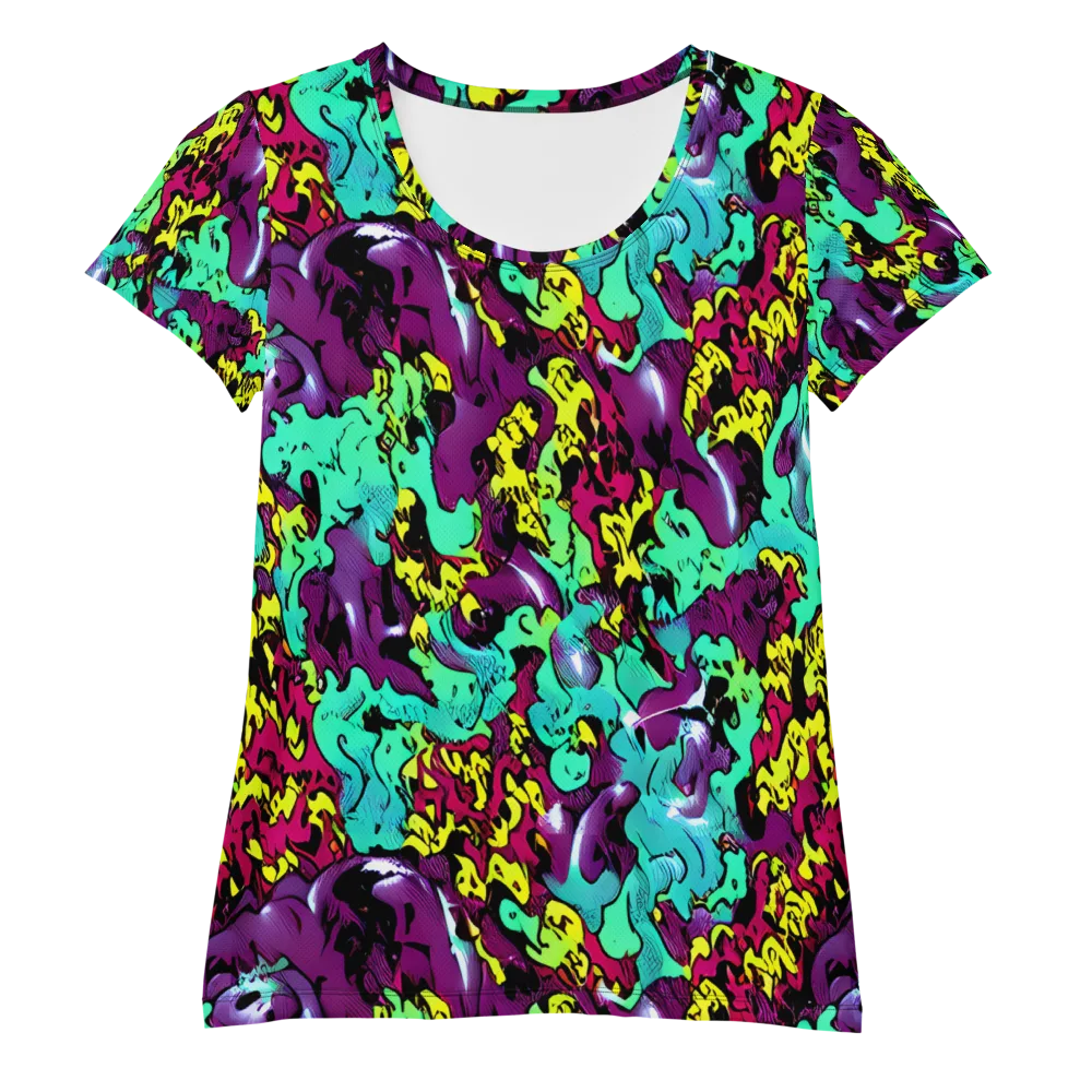 Electric Jurassic on Women's Athletic T-Shirt — Front
