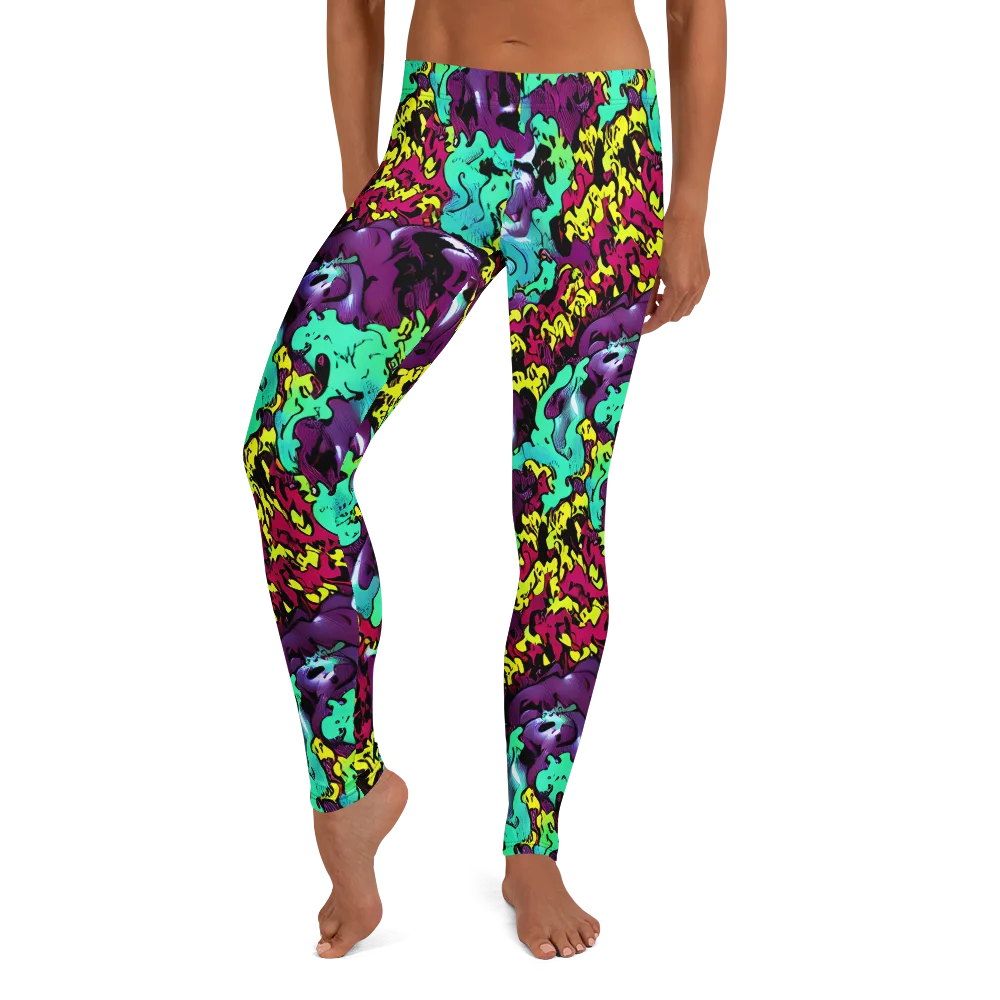 Electric Jurassic on Leggings — Front