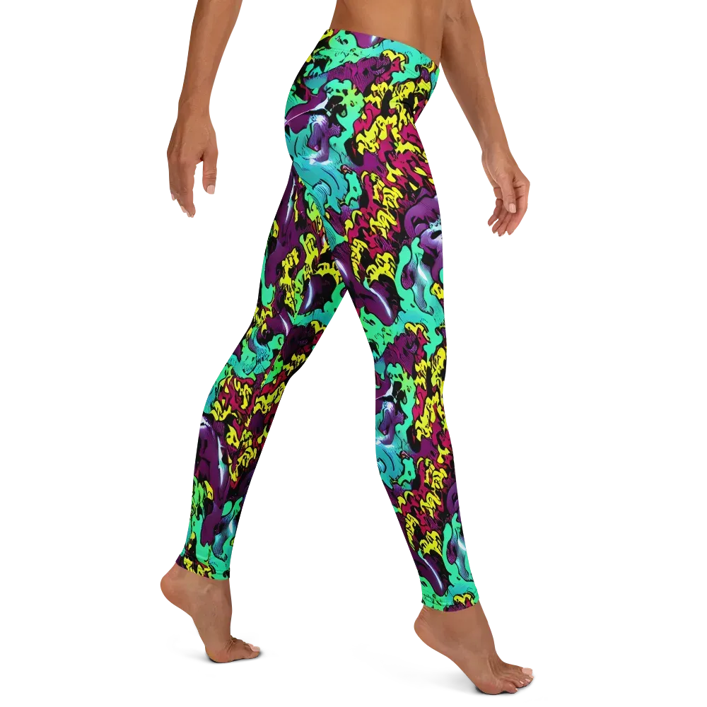 Electric Jurassic on Leggings — Right