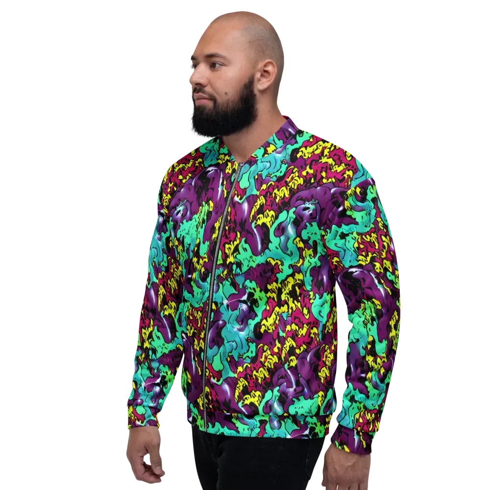 Electric Jurassic on Bomber Jacket — Left