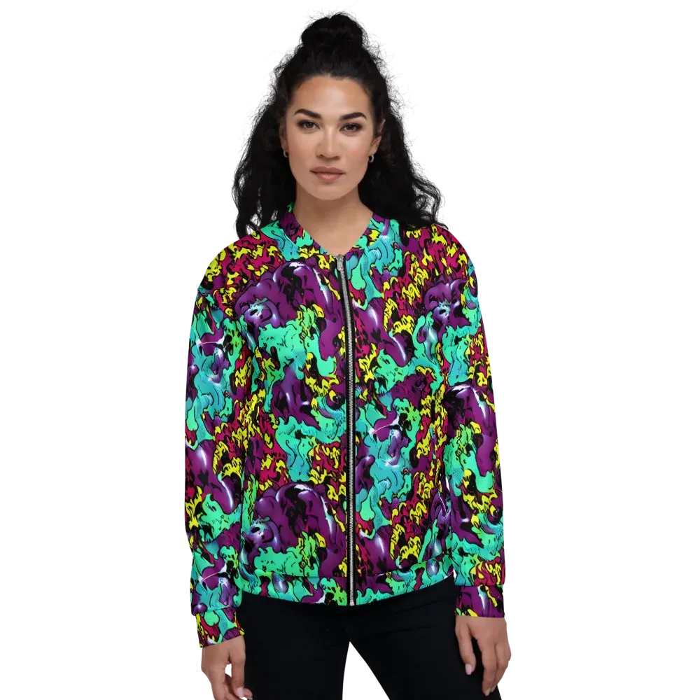Electric Jurassic on Bomber Jacket — Front