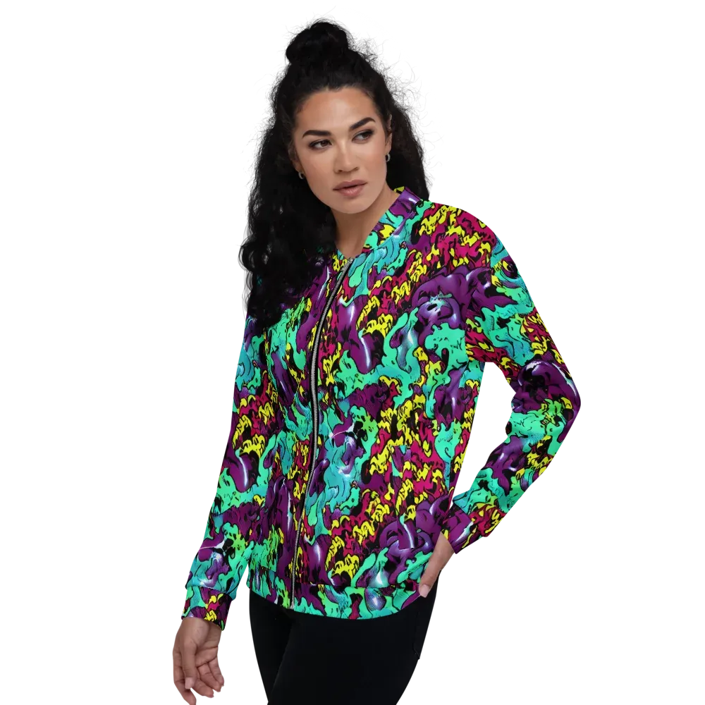 Electric Jurassic on Bomber Jacket — Left